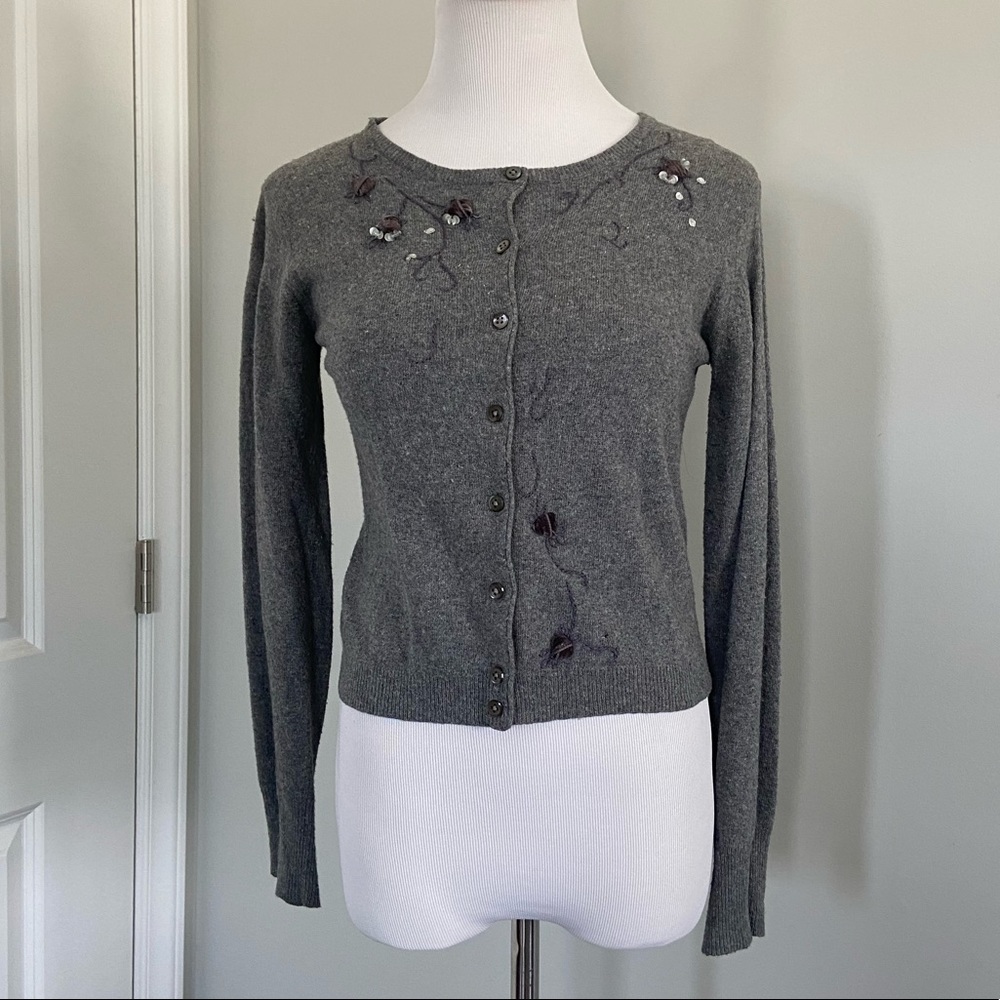 Womens Gray Cardigan Small
